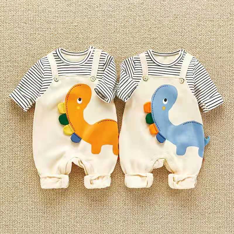 Newborn baby romper - cute cartoon design for boys & girls - trendy spring/autumn style