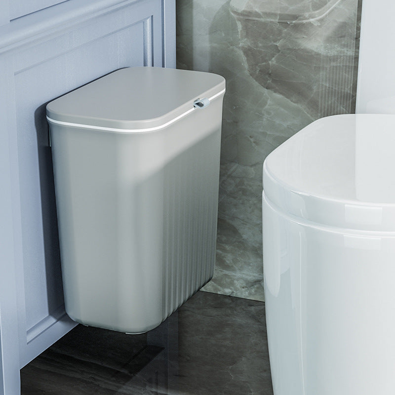 Bathroom trash can toilet for home with lid wall-mounted slit kitchen special bucket bathroom flip-top cylinder