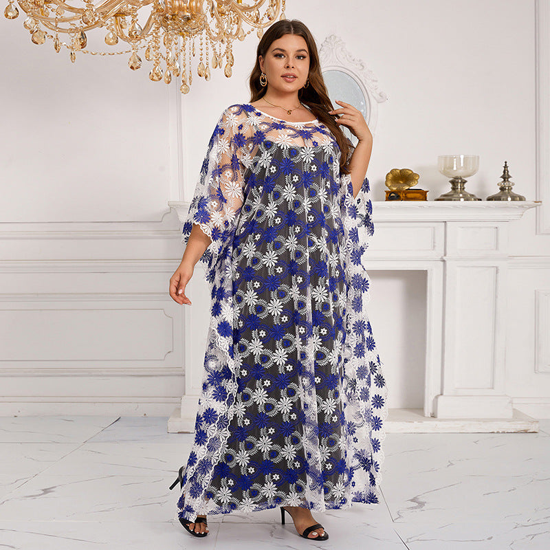 supply of african laceembroidereddress robe plus sizefree size including suspenders two-piece set