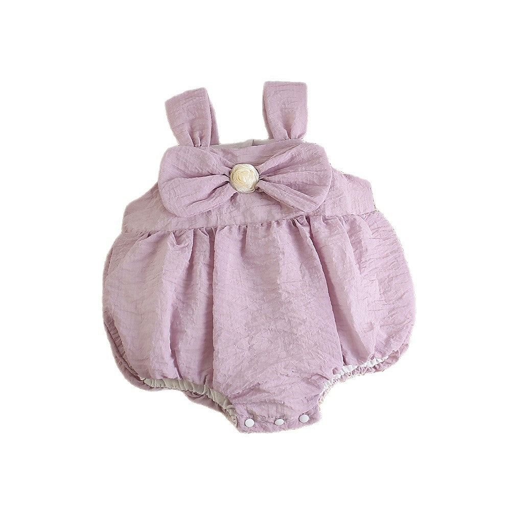 Summer full moon baby clothes baby summer one-piece baby girl suspenders thin newborn baby clothes outwear rompers
