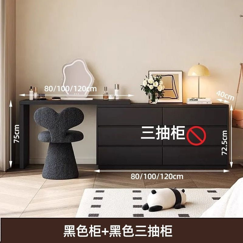 Solid wood dressing table cream style chest of drawers for home bedroom modern casualnew arrival dressing table all-in-one dressing table