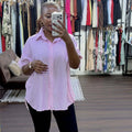 European and american cross-border women's fashion:  summer new arrival - elegant and stylish turn-down collar, loose fit, asymmetrical short-sleeve shirt top for women