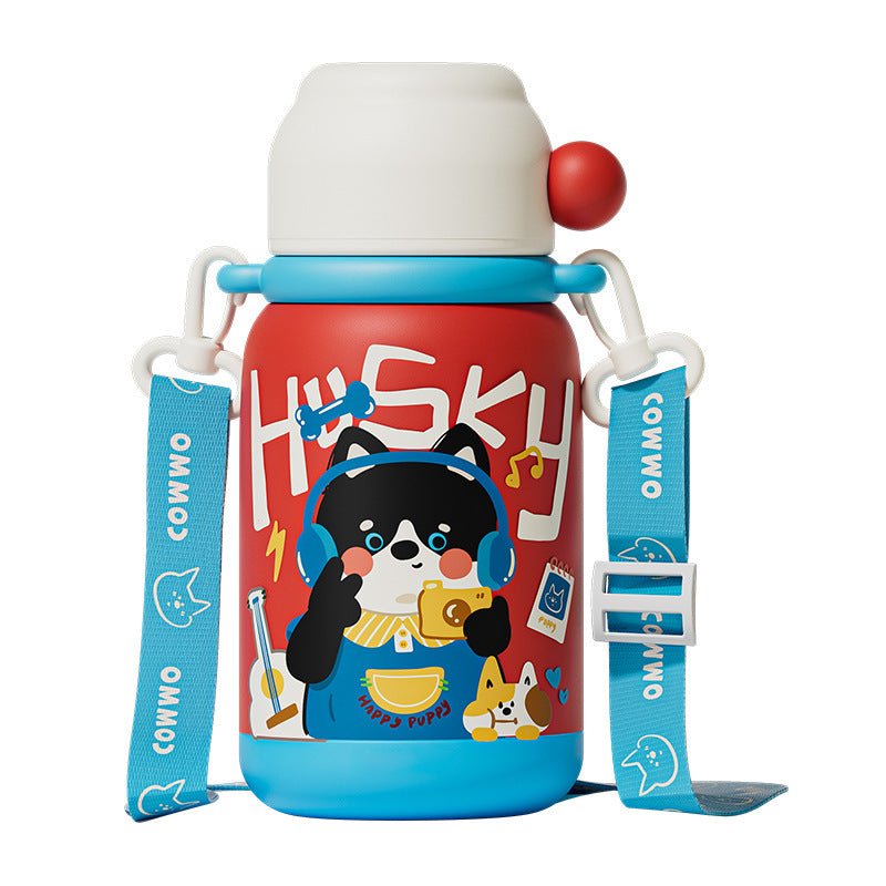 High-style 316 stainless steel insulated tumbler featuring cute graffiti and fun cartoon designs. perfect for kids, this portable outdoor water bottle keeps drinks hot or cold