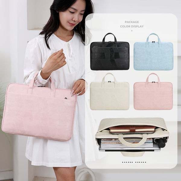 Spot wholesale solid color simple business computer bag macbook liner bag laptop handbag wholesale