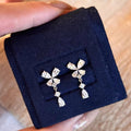 Exquisite bowknot teardrop zircon stud earrings: minimalist, unique, and chic. a touch of luxury for the modern woman