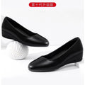 Brand discontinued sizes: flight attendant-approved, all-day comfort leather shoes - flat, wedge, and work shoes for women - black, professional dress shoes