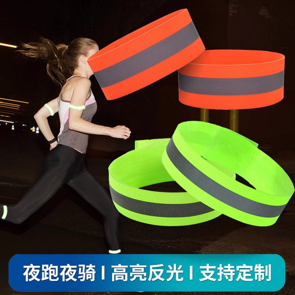 Night Running Leg Rings Foot Rings Elastic Wrist Band Reflective Band Reflective Safety Bracelet Sports Reflective Wrist Band Arm Band