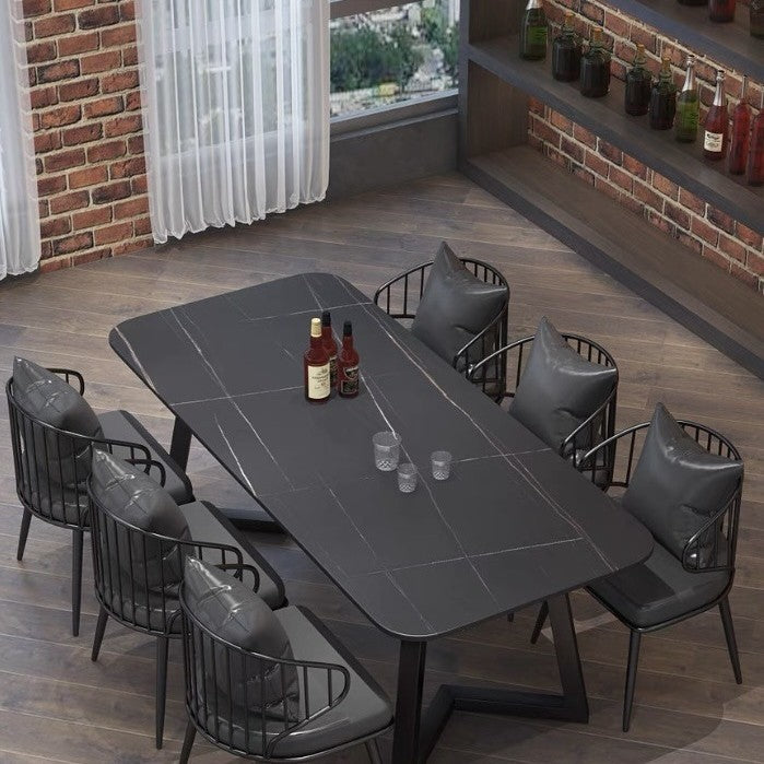 Bar booth wrought iron sofa milk tea shop Qingba commercial cafe restaurant container industrial style table and chair combination