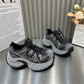 European style chunky platform sneakers for women, 2026 new spring fashion, versatile height increasing casual athletic shoes, trendy ins style flats