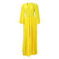 C8478 european and american women's clothing   new v-neck sexy pleated maxi dress cross-border dress