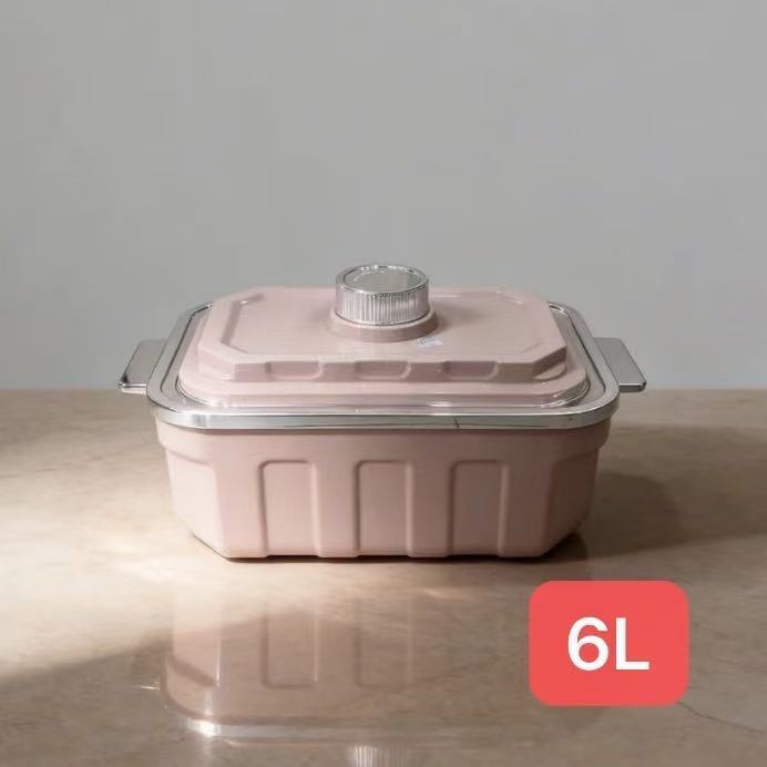 New food warmer new arrivalexport large capacity knob type insulated lunch box 5l-6l insulated tableware 2pcs