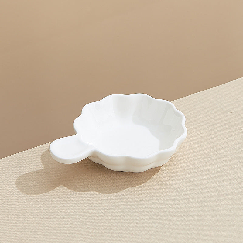 Cream style dipping dish ceramic for home creative hot pot seasoning dish good-looking barbecue dipping dish soy sauce vinegar dish