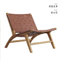 Solid wood sofa chair balcony leisure chair medieval style rattan chair living room lounge chair for homeb&b saddle chair