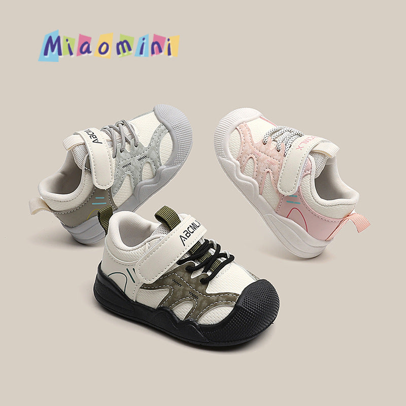 new toddler shoes, baby soft sole non-slip spring/autumn shoes, breathable athletic shoes for baby boys and girls, anti-slip heel design