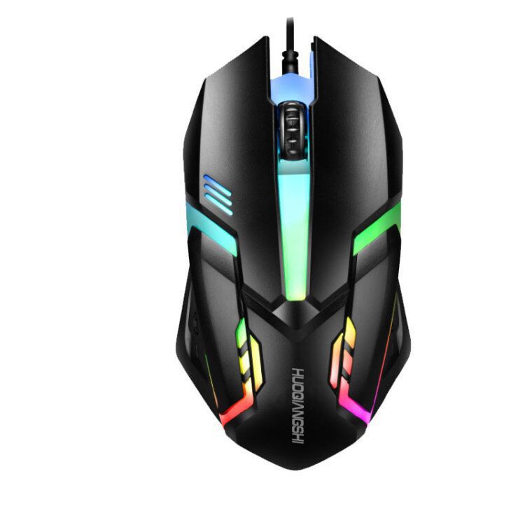 Illuminated keyboard and mouse combo - usb keyboard and mouse set - gaming mouse and keyboard kit - rgb backlit - black keycaps - translucent illumination