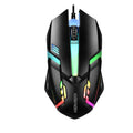 Illuminated keyboard and mouse combo - usb keyboard and mouse set - gaming mouse and keyboard kit - rgb backlit - black keycaps - translucent illumination
