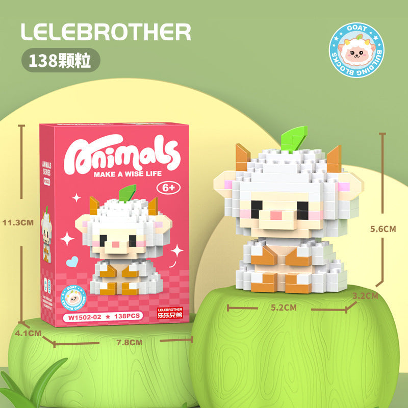 Compatible with lego micro bricks, cartoon figurines, children's educational building blocks, assembly toys, cross-border market stall gifts, wholesale