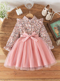 autumn new arrivals: european & american style girls' floral ruffle dress - tulle princess dress