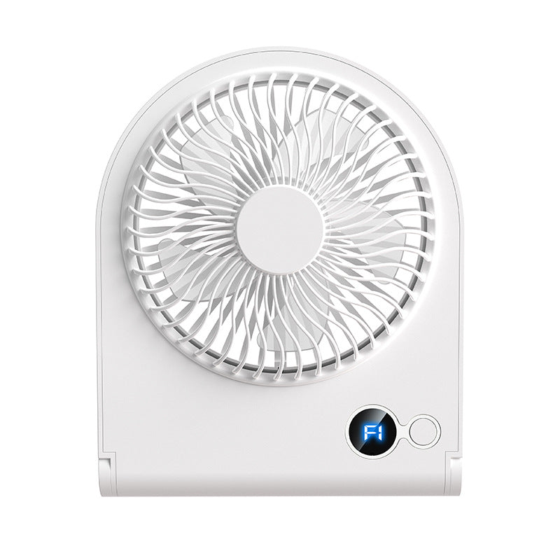 2024 new cross-border desktop lightweight fan, portable outdoor fan, usb foldable digital display fan - customizable