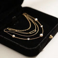fashion new product pearl heart pendant metal women's multi-layer necklace elegant long necklace jewelry batch