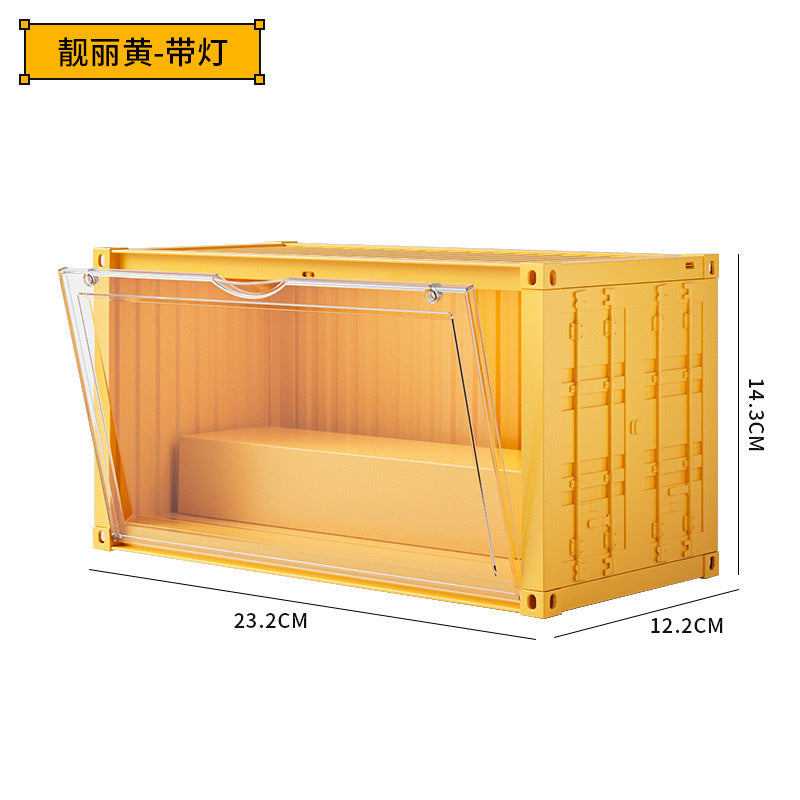 Doll figure blind box transparent dust-proof container storage box dust-proof cabinet household display rack wholesale small with light