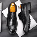Men's leather dress shoes - live stream special: new textured leather business shoes, casual breathable work shoes, british style wedding shoes