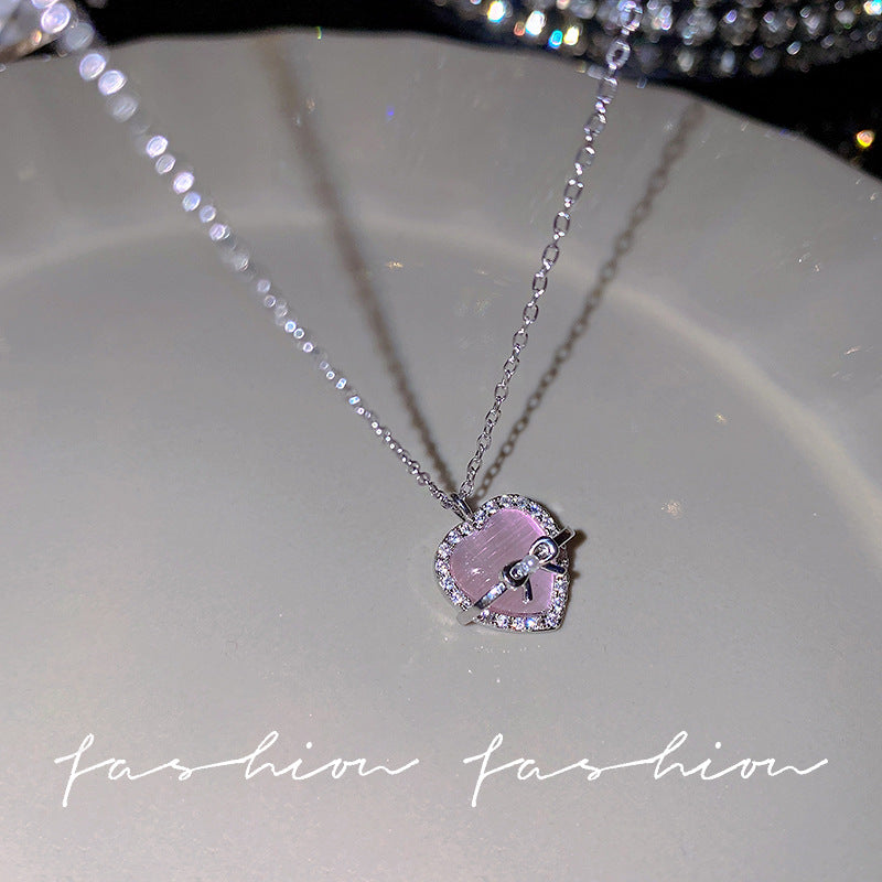 Korean ins style pearl zircon titanium steel necklace for women easiest for matchniche styleclassy sense clavicle chain fairy jewelry wholesale