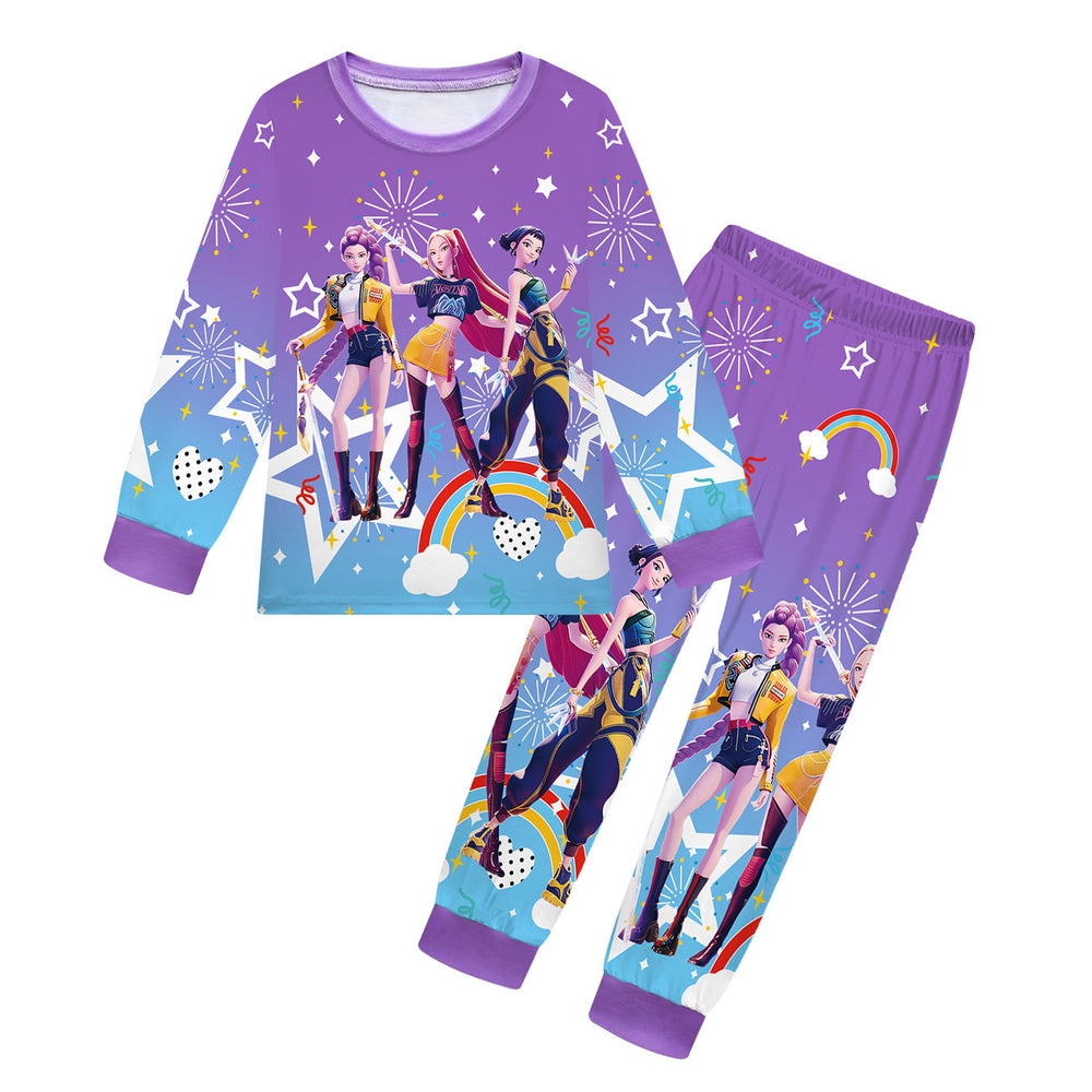 witcher squad two-piece set: 3d printed kids' outfit, long sleeve and pants set for mid-to-large children