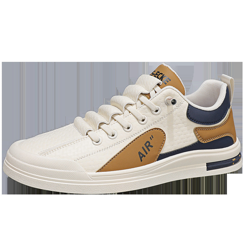 Men's spring breathable 2026 new versatile athletic casual flat white sneakers - trendy work shoes for men