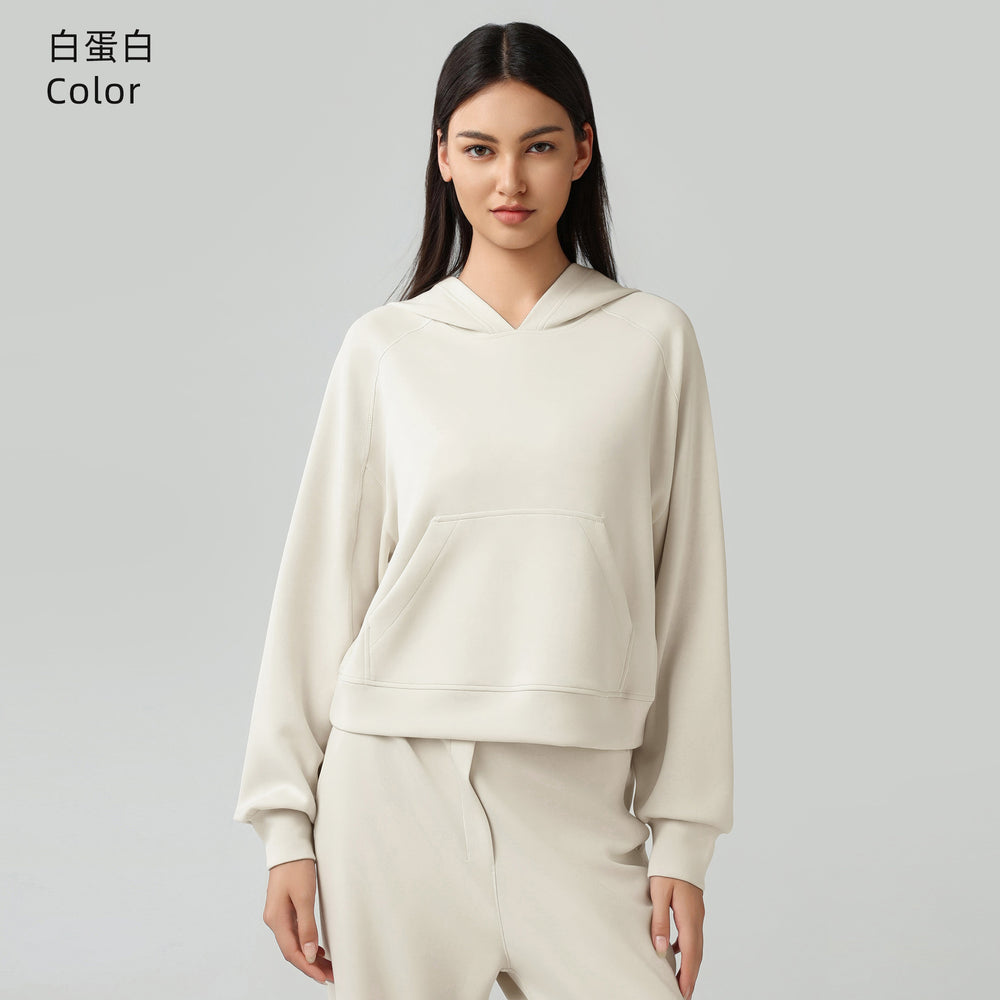 Fall and winternew arrivalwomencasualeasiest for matchhooded sweatshirtlooseslimming lookfitness sports yoga clothestopsdaw165