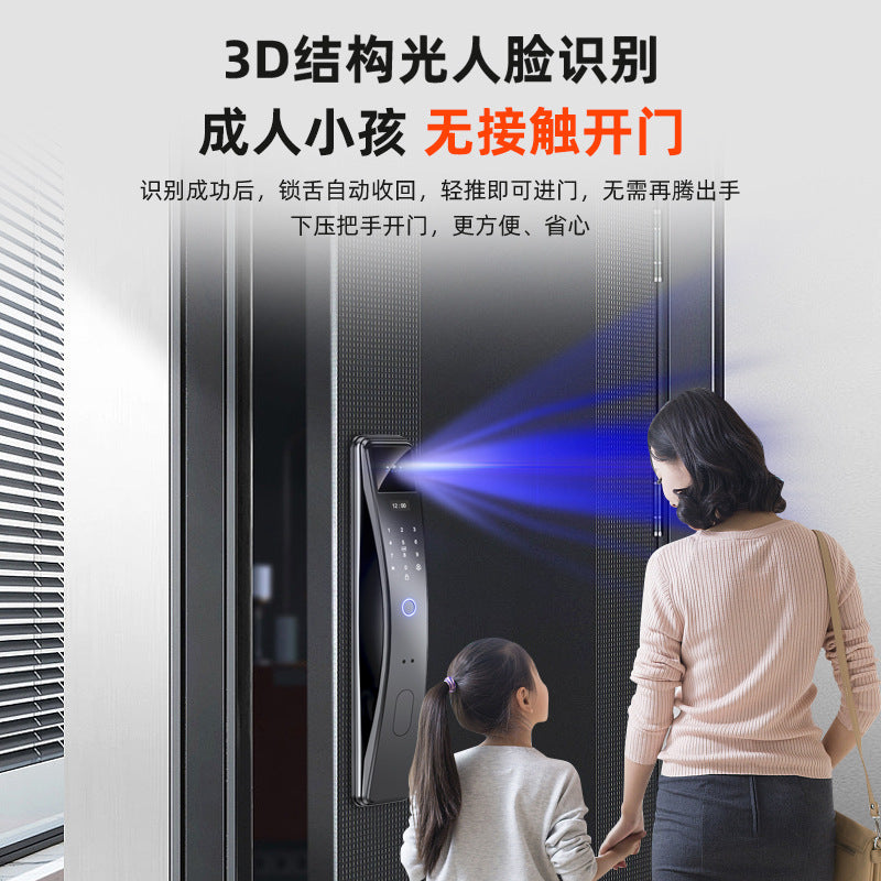 foreign trade tuya smart lock face recognition monitoring smart door lock household electronic fingerprint lock video intercom