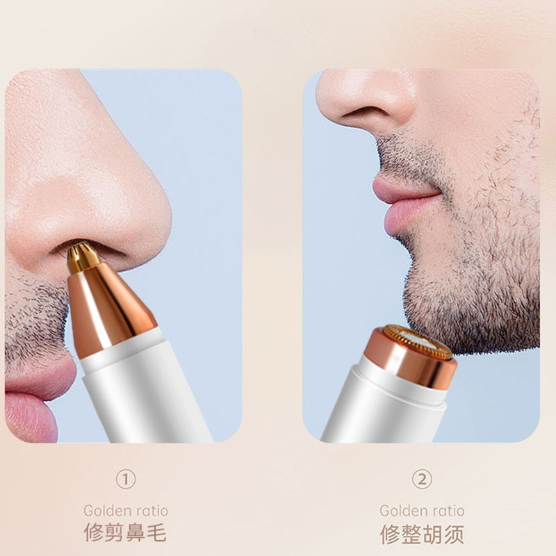 2-in-1 electric eyebrow trimmer & shaver - dual-use eyebrow shaping & hair removal device - usb rechargeable