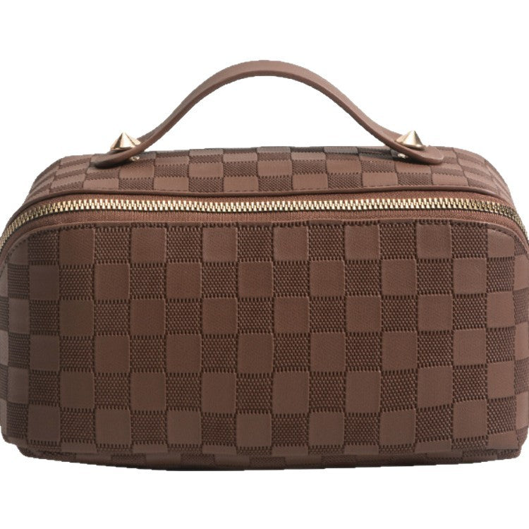 Premium cosmetic bag inside and outside PU waterproof cosmetics partition storage bag simple Internet celebrity travel portable toilet bag