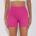 Fashion nude stretch brushed yoga pants back v waist hip lifting belly tight shorts running sports fitness shorts