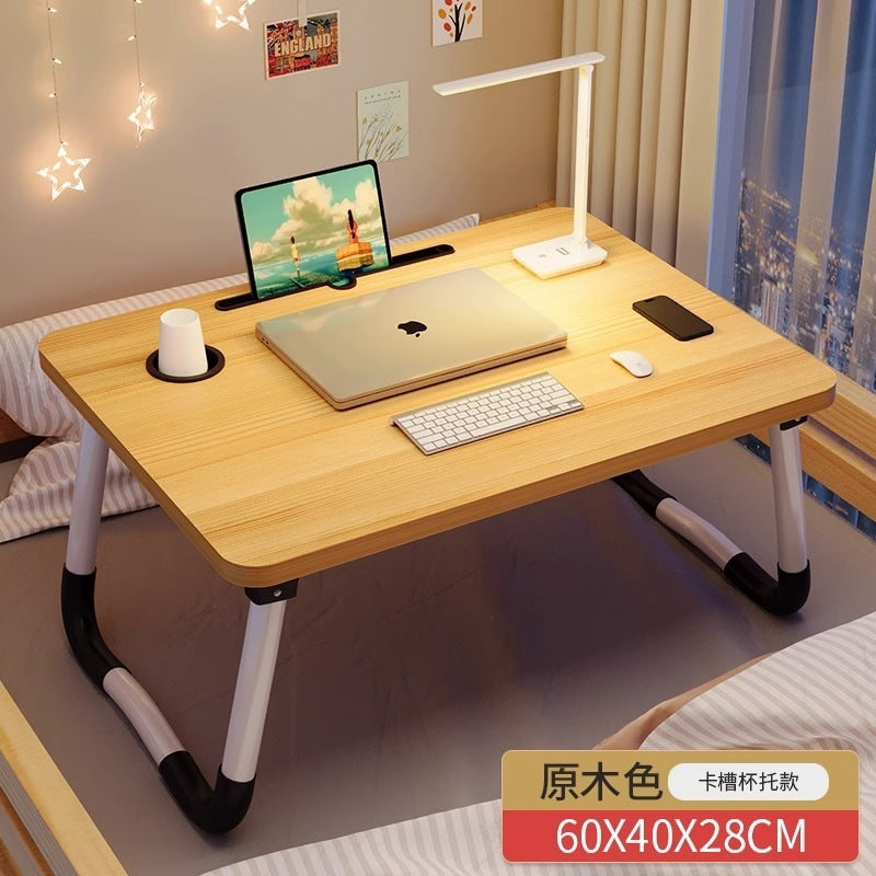 Small table on the bed, foldable computer desk, for home bedroom bay window desk, dormitory student dormitory lazy study table
