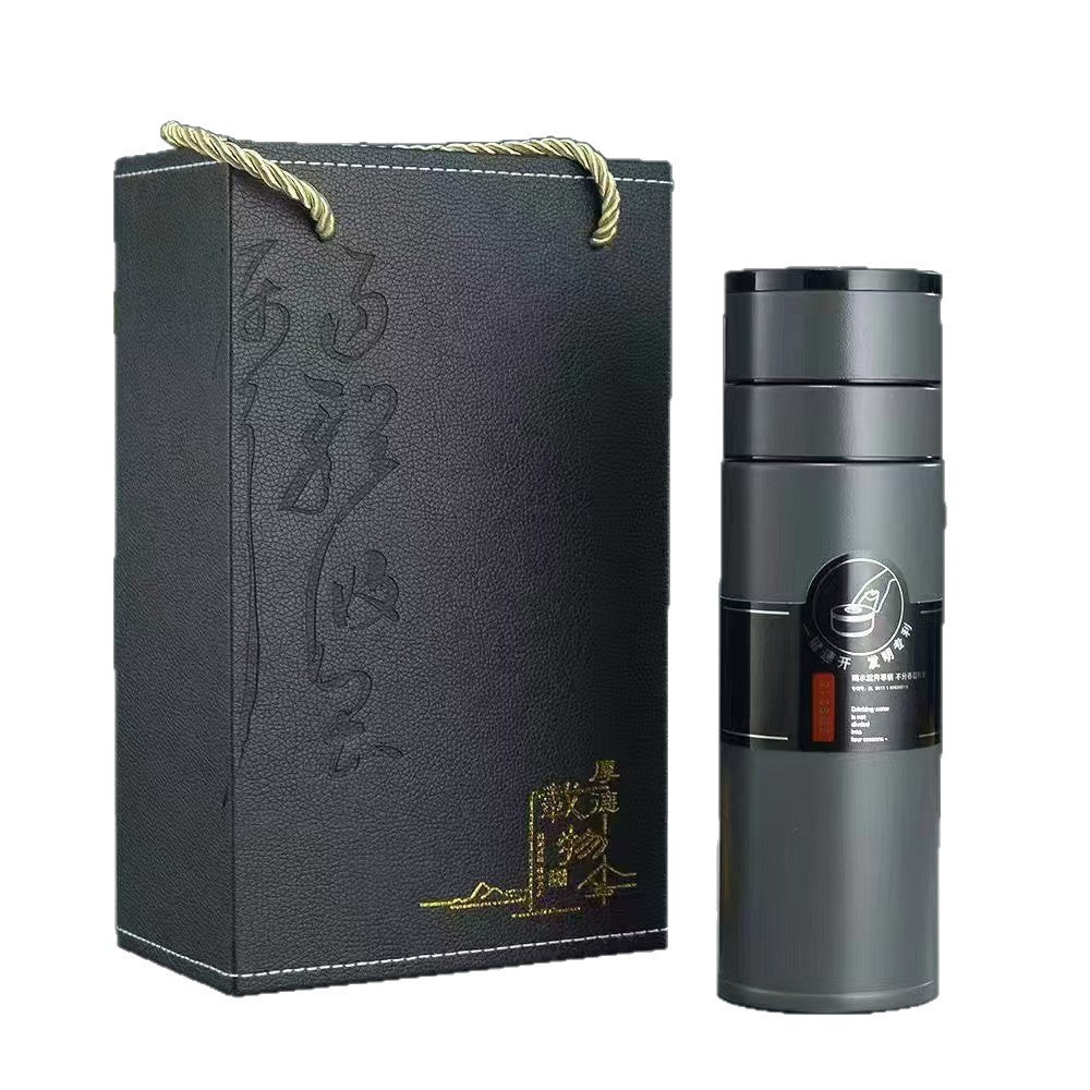New one-touch open car tea cup, 316 stainless steel insulated mug, business style tea infuser gift cup