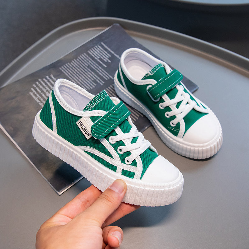 Children's canvas shoes Boys' new fashion casual comfortable breathable children's board shoes Girls' students lightweight Four Seasons classmates