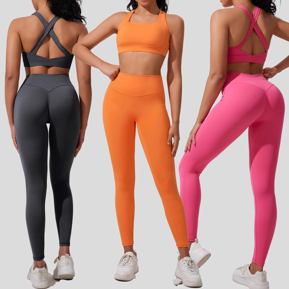 new women's activewear set - stretchy, breathable workout outfit - cloud-like running & yoga set