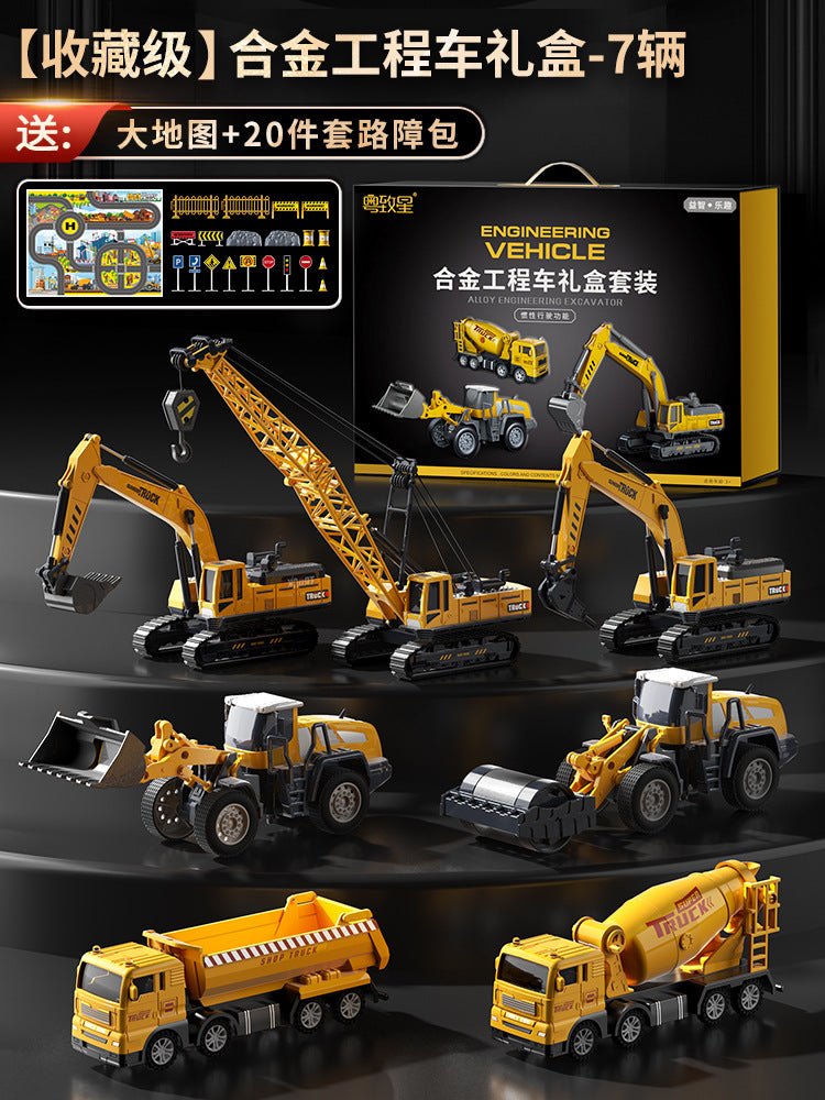 Bejies children's alloy fire truck set model ladder boy kids toy car excavator birthday gift