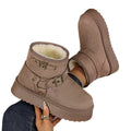 plus sizewinternew arrivalthick sole snow boots women's fleece-linedthickened short boots non-slipheattech cotton shoes wholesale