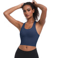 European and american sexy criss-cross back yoga bra - push-up, one-piece cup, quick-dry sports bra, running fitness tank top for women
