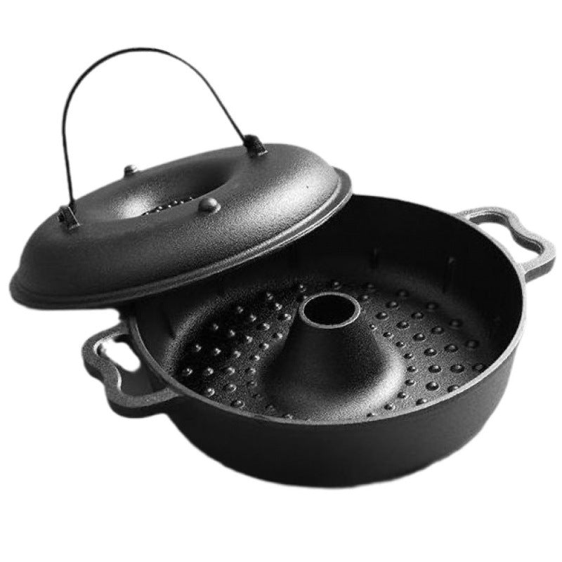 Cast iron commercial roasted sweet potato pot household roasted sweet potato pot roasted roasted potato corn machine pig iron roasting pot multi-purpose