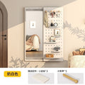 Chinese style invisible sliding mirror wall hanging wall mounted can be closed hidden full length mirror perforated board full length fitting mirror