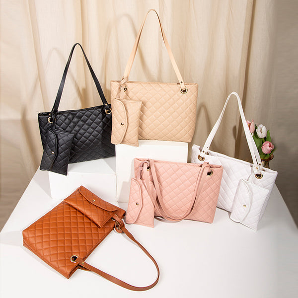 购物袋两件套2022women handbags时尚女包批发休闲百搭托特包包女