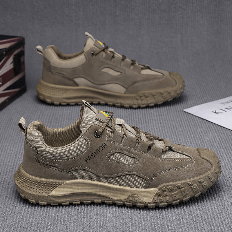 2025 hot-selling men's construction safety shoes: all-season, slip-resistant, wear-resistant, thick-soled, trendy, breathable, and odor-resistant work shoes