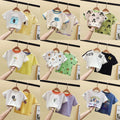 new kids' summer casual t-shirt: stylish, breathable, cartoon design for toddlers and young children - fresh, comfortable, and perfect as a base layer