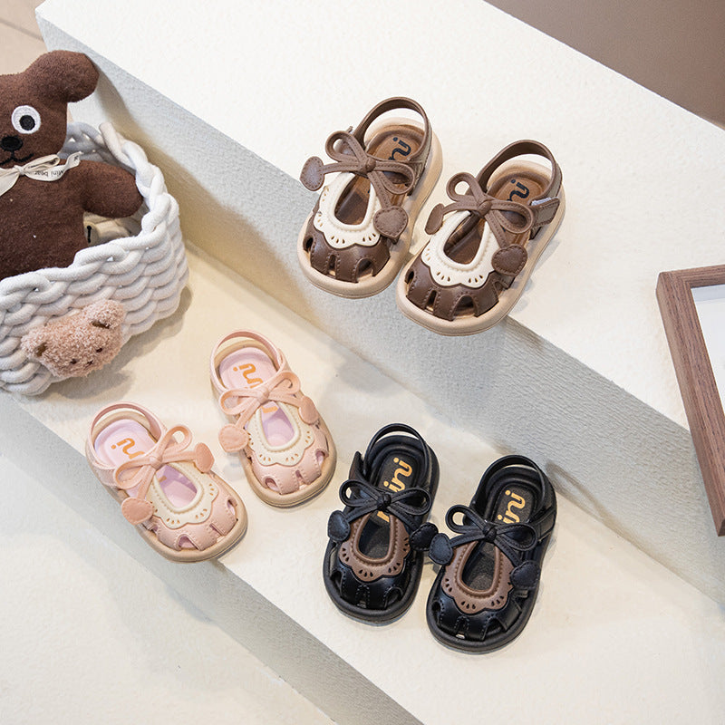 Kids' slippers - summer girls' and boys' bathroom indoor home anti-slip soft sole cartoon baby sandals