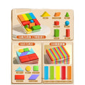 Three-dimensional geometric figure teaching aids building blocks first and second grade mathematics volume 1 junior high school model understanding of rectangular cuboid