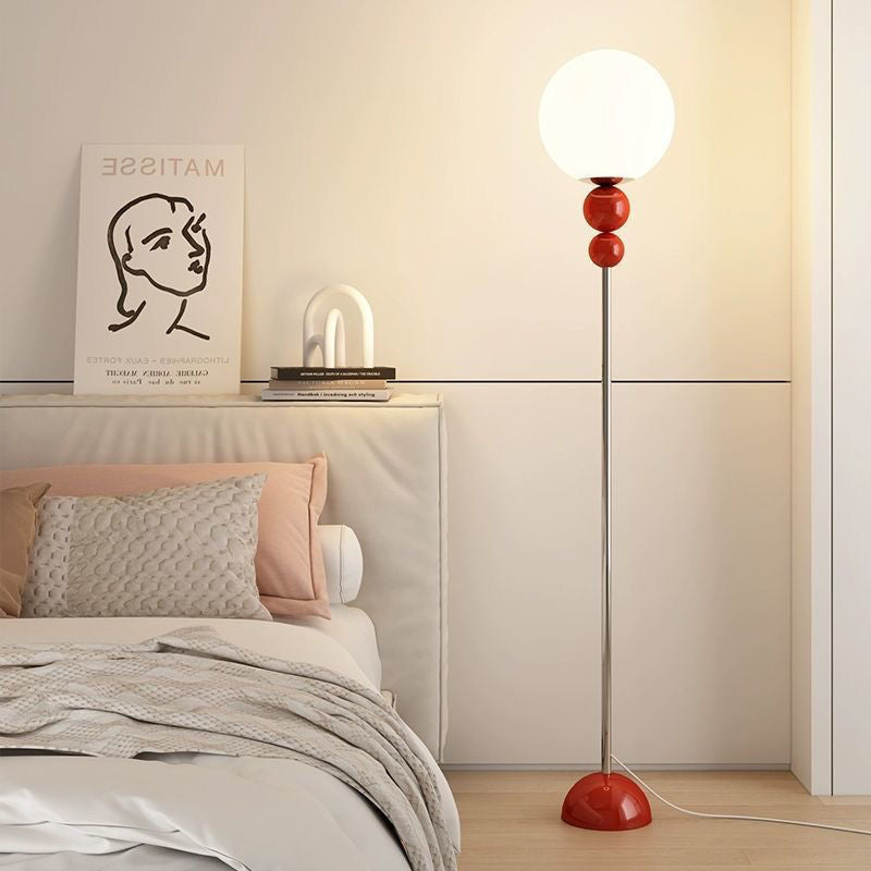 Cream style floor lamp living room sofa nordic normcore creative moon lamp bedroom bedside vertical atmosphere lamp