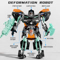 Jinjiang transforming toy mecha robot kids toy police car model boy with weapon set machine